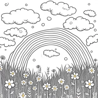 A beautiful paper filled with shamrocks and rainbows.