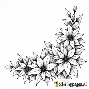 A beautiful poinsettia L shaped corner cluster