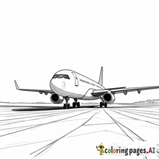 a big jet airliner on the runway