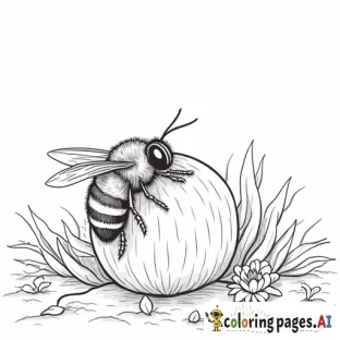 a cactus riding a bee