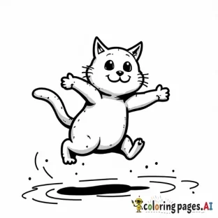 a cat jump arround