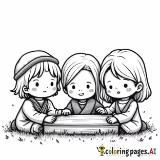 a chibi family at a funeral