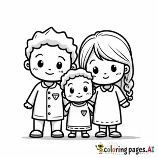 a chibi family in a hospital