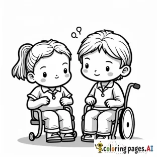a chibi family in a nursing home