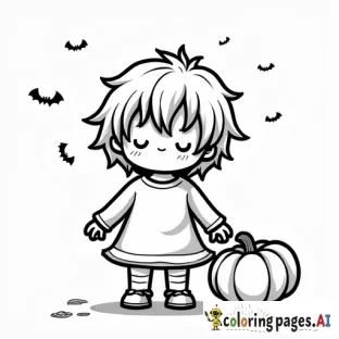 a chibi trick or treating