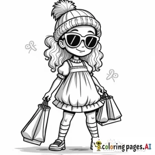 a chic girl shopping that says Pretty Pot Head