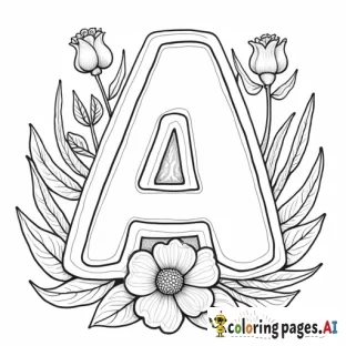 a colorful cover for an alphabet coloring book for kids