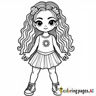 a drawing of blue ivy carter beyonce daughter