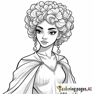 a easy coloring page of blue ivy carter