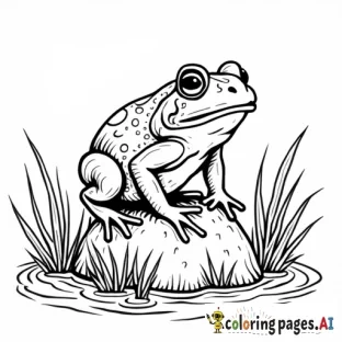 a frog jumping on a cat