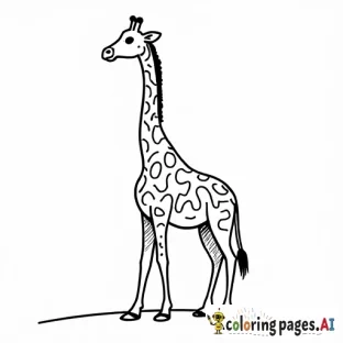 A giraffe doing yoga