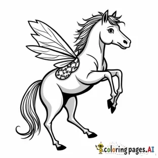 a horse riding on top of a bee