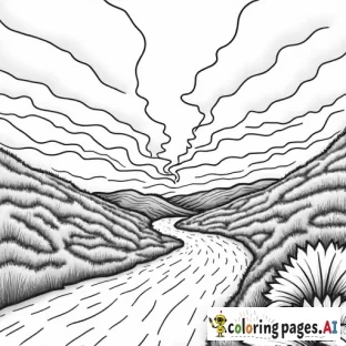 a landscape picture broken into 30 sections and numbered for goal setting