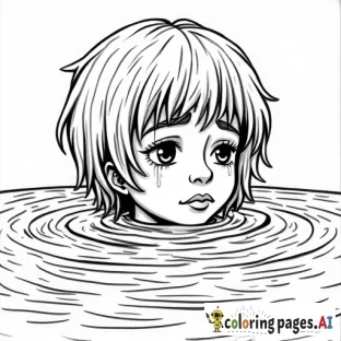 a person drowning in a sea of tears