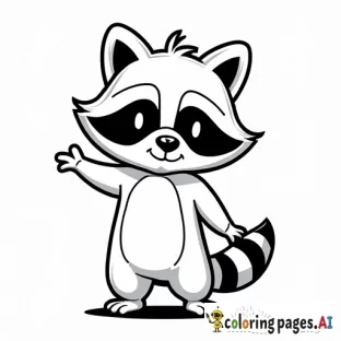 A raccoon in a Broadway-style setting