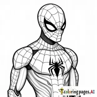 a robot who wear a spiderman custom