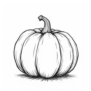 A silhouette of a pumpkin