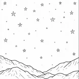 A starry sky only.  with no other images,