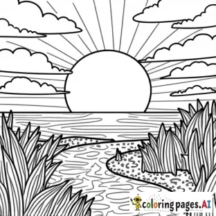 A sunset scene made entirely of different potato chips