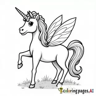 a unicorn eating a fairy