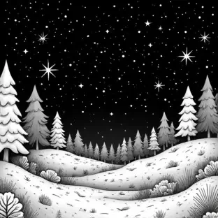 A very starry sky with no other images.  On a black background