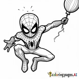 a young boy celebrating his fifth birthday with spiderman