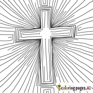 abstract lines with a christian theme