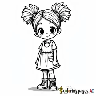 african american little girl with cute clothes