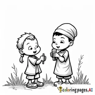 African children playing