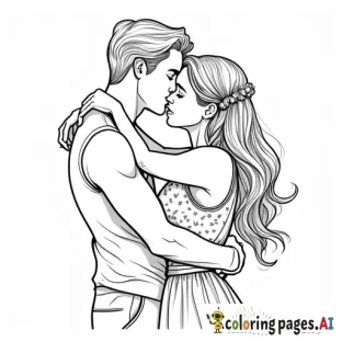 *AI Image Generator Prompt:   "Create a tasteful and artistic coloring page depicting an intimate scene between a couple, emphasizing love and connection. The scene should focus on the emotional bond between the two figures, capturing them in a warm and affectionate embrace. Include elements like gentle swirls around them to suggest movement and emotions. The outlines should be clear and bold, suitable for coloring, with patterns in their clothing and surroundings that encourage creativity. The overall atmosphere should be romantic and respectful, celebrating intimacy and companionship."