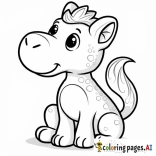 All dostamic animals in a simple coloring pages for kids