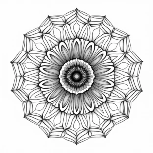 An abstract sinedot style image surrounded by a white background