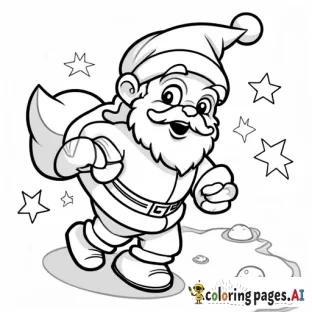 An alien being abducted by Santa Clause