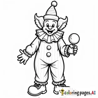 art the clown  coloring page