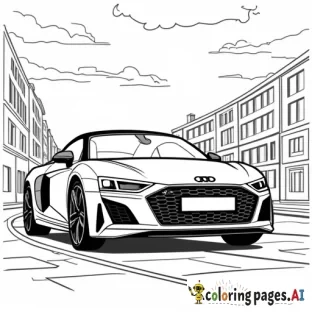 audi r8 parked on a city street