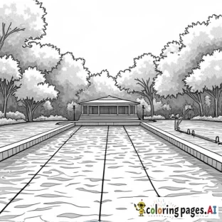 austin's barton springs pool with black lines