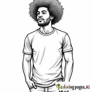(B-SPOILED) - on a T-shirt that a person of color in afro is wearing the T-shirt