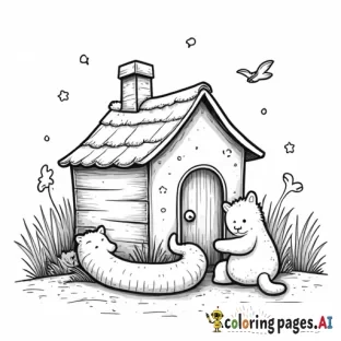 Baby house curled up sleeping