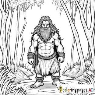 Barbarian in jungle