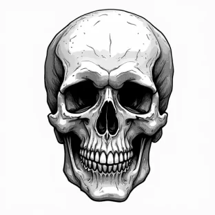 black and white coloring pages, horror, gory, skull, death