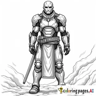 black power armor made of nano-machines that looks like a ninja