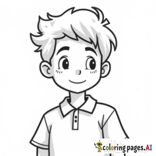boy with a polo shirt
