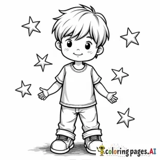 boy with stars