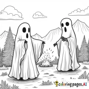 Campfire Ghosts in the mountains