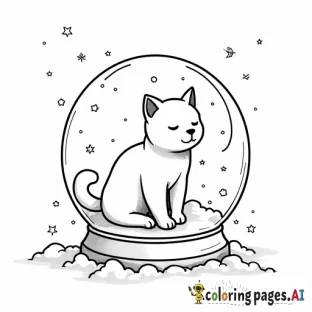 cat in a snowglobe