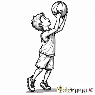 childrens basketball coloring book 20 pages