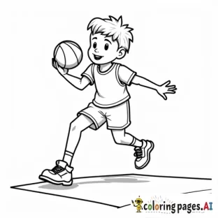 childrens basketball coloring book