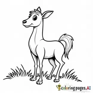 coloring book page image animal with description
