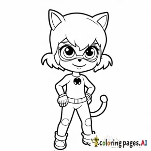 Coloring page Ladybug & Cat Noir from the kids TV Show
