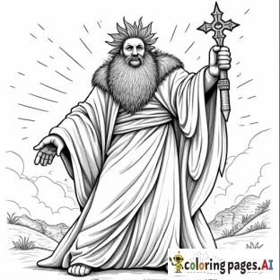 Coloring page of 30 & triumphant
